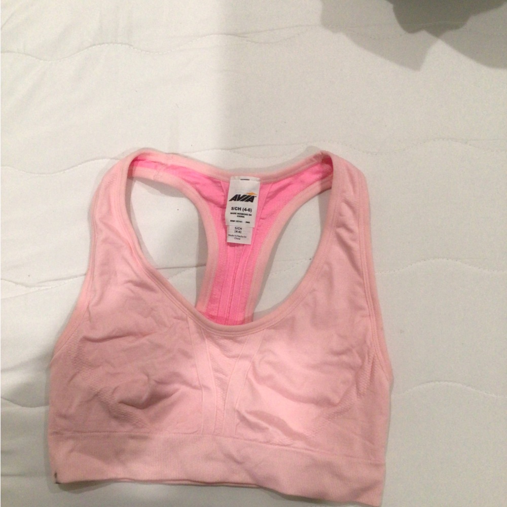Baby pink sports bra
